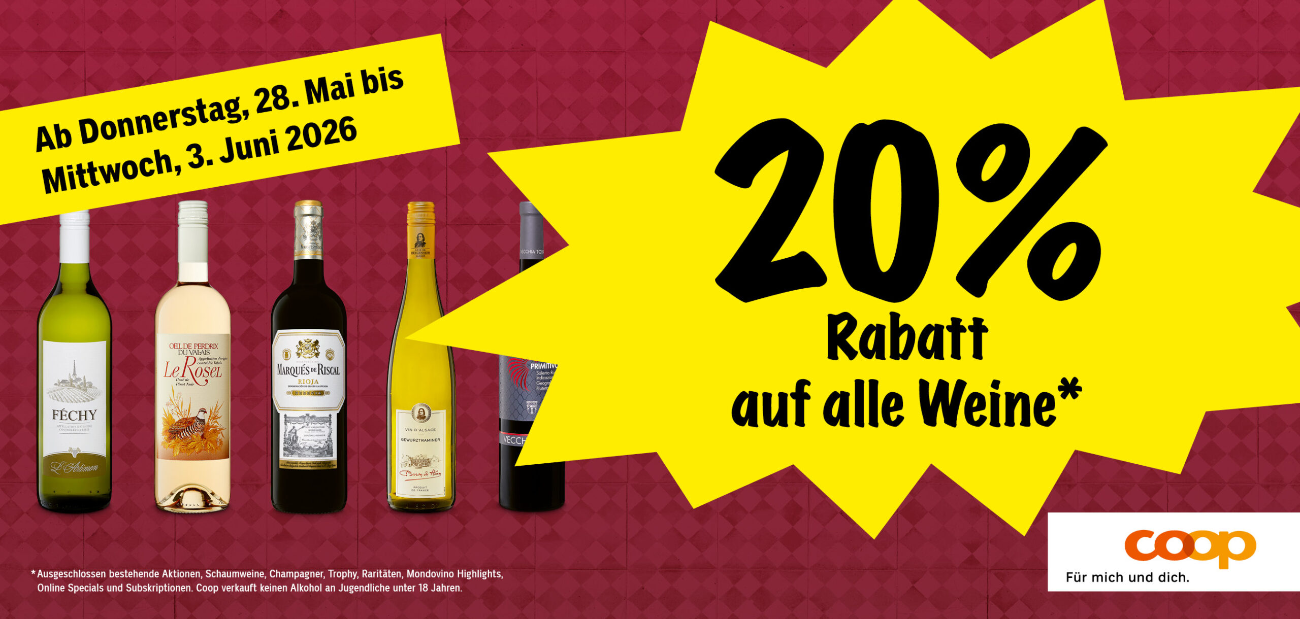 20% Rabatt auf alle Weine*